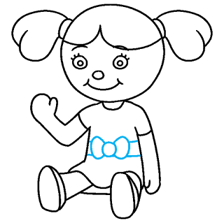 how to draw a doll