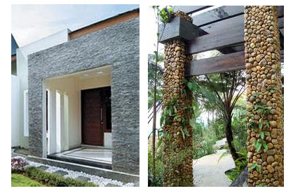  Rumah  Minimalis  Dengan  Batu  Alam 