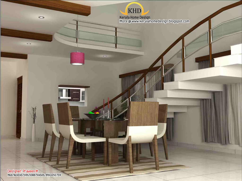 3D rendering concept of interior designs Kerala home 