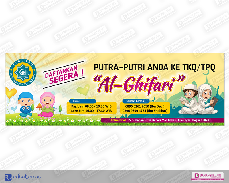 Contoh Desain Spanduk Banner TKQ dan TPQ - Contoh Desain 