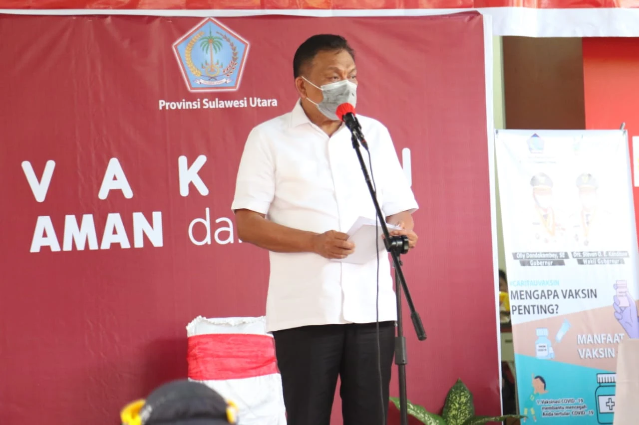 Launching Vaksinasi Covid-19 di Sulut, Gubernur Olly: Mari Kita Sama-sama Menyukseskan Tahapan Vaksinasi