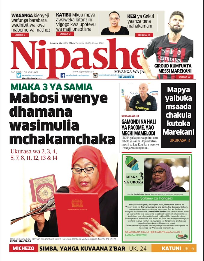 Magazeti ya Leo Tarehe 20 March 2024