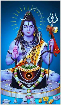 sadashiva shiv image in blue background