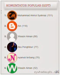 segmen,blogwalking,komentator popular, top commentator