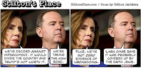 stilton’s place, stilton, political, humor, conservative, cartoons, jokes, hope n’ change, mueller, report, trump, impeachment, pelosi, schiff, omar, anti-semitism