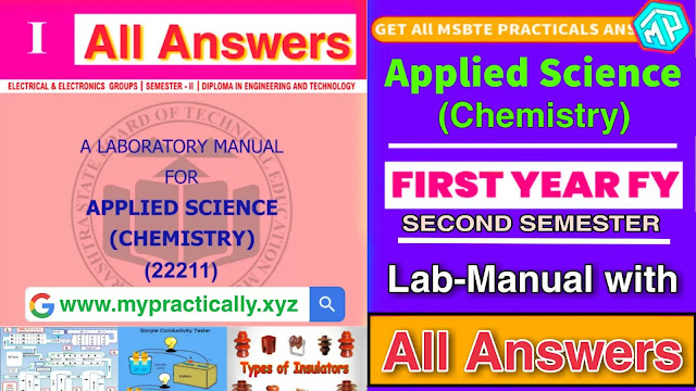 Applied Science Chemistry 22211 Solved Lab Manual Answers 2nd Semester Msbte I Scheme Lab Manual Answers