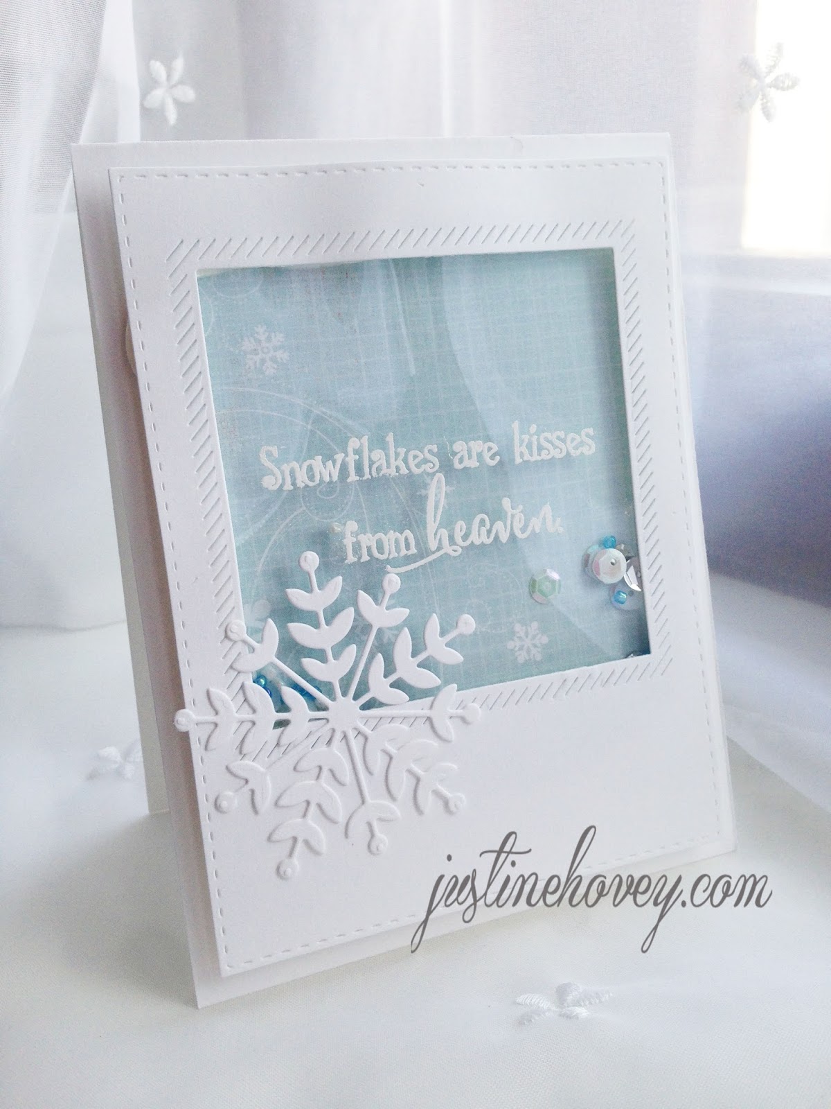 Justine's Cardmaking: So Suzy Stamps Shaker Card/Embossing 