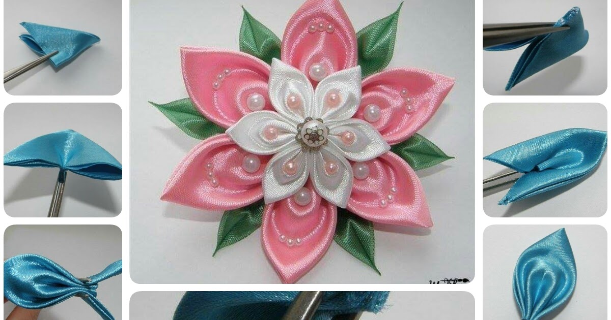 HOW TO MAKE BEAUTIFUL RIBBON FLOWER ~ Crazzy Craft