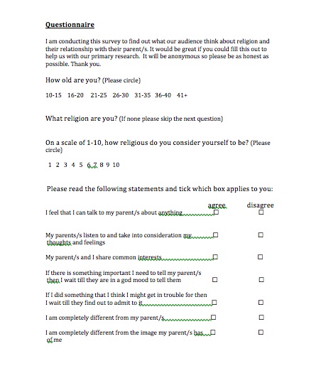 Vivienne S Individual Blog Religion And Parent Child Relationship Questionnaire