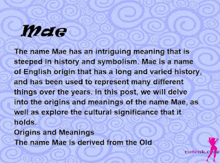 meaning of the name "Mae"
