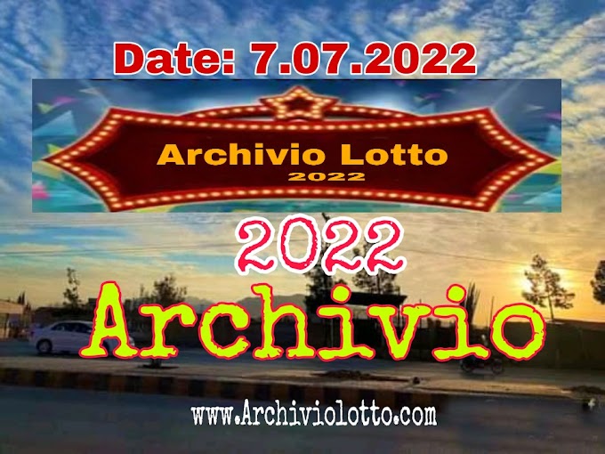 Check All Archivio Lotto Latest Results  On Archivio Superenalotto July 2022