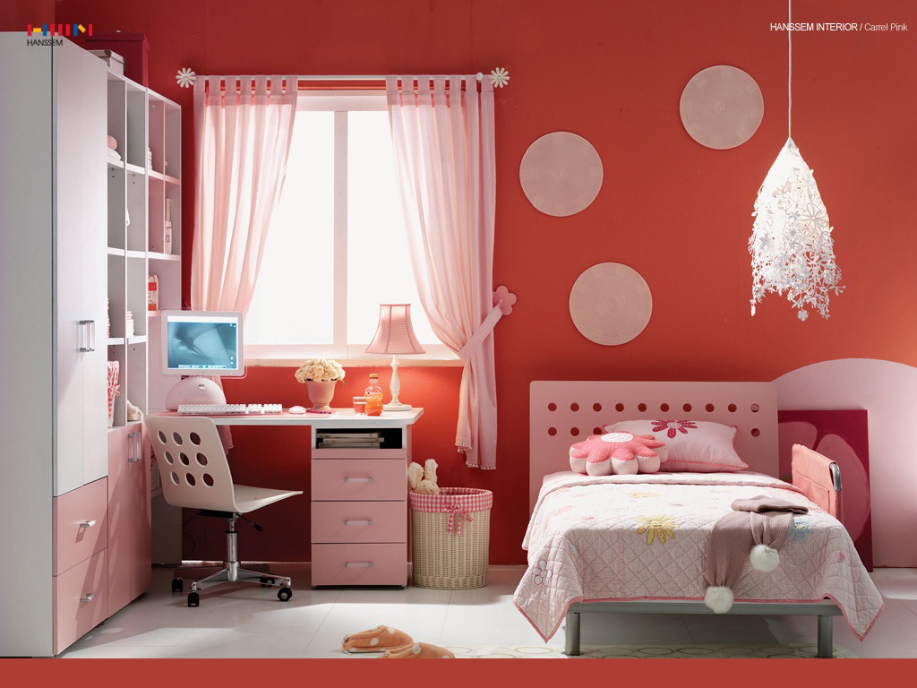 Kids Room with red interiors