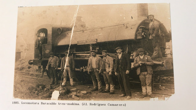 Foto de la exposición sobre el ferrocarril de Triano