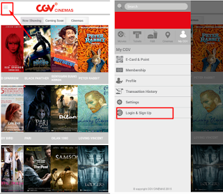 cara pesan tiket di bioskop secara online dengan aplikasi CGV