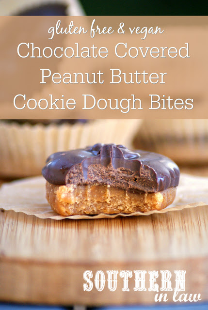 Vegan Chocolate Covered Peanut Butter Cookie Dough BItes - healthy homemade chocolate bar recipes, gluten free, vegan, egg free, dairy free, sugar free