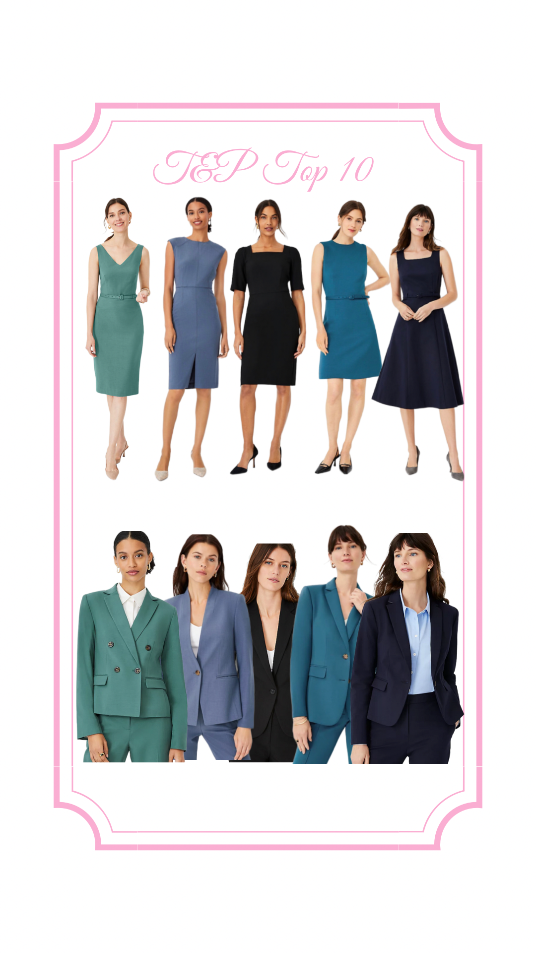 workwear, office style, office outfit, suiting, blazer, courtroom attire, belted dress, matching dress and blazer, dress suit, skirt suit, pant suit, ann taylor