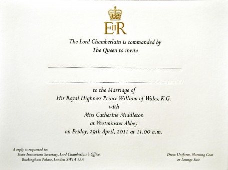 queen elizabeth wedding invitation. with Queen Elizabeth#39;s