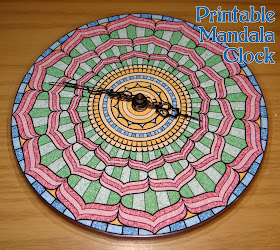 Printable Mandala Clock Project
