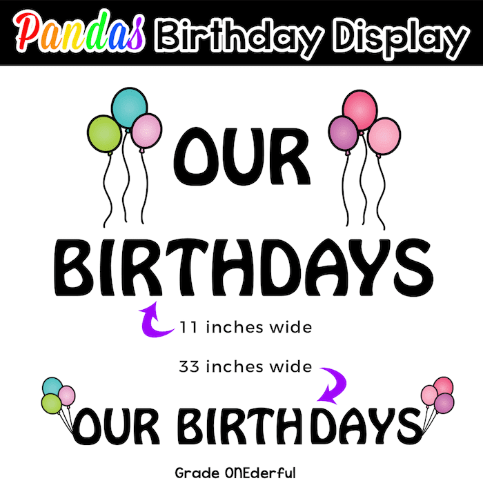 An adorable set of birthday pandas for the year. Includes editable files, two sizes and birthday banners, too!