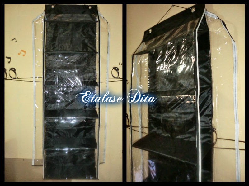  Etalase  Dita Rak  Tas  Hanging Bag Organizer Retsleting