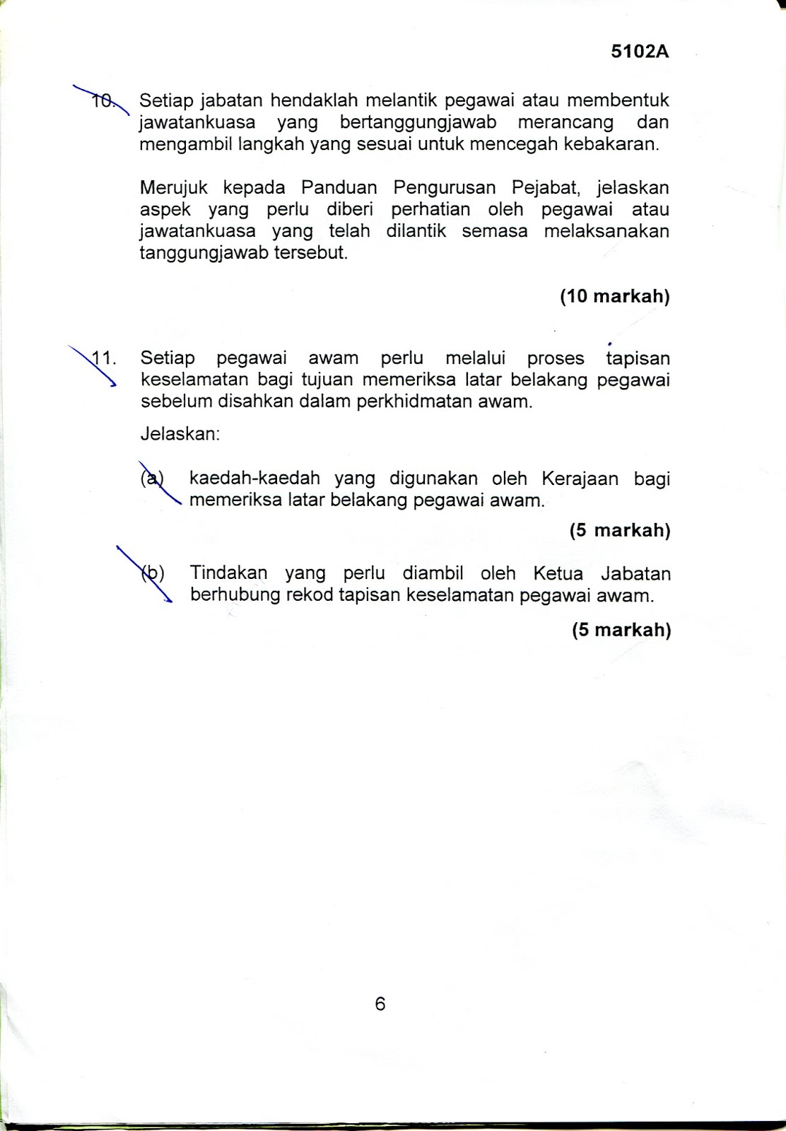 Hidup Itu Indah : Contoh Soalan 5102A (Perintah Am, Arahan 