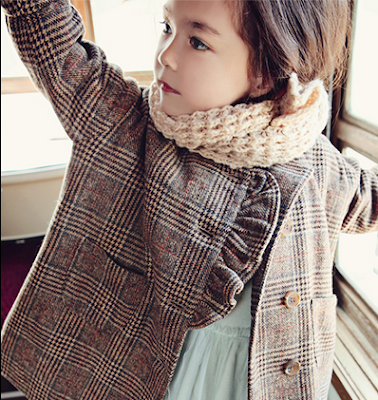 Amber moda coreana de estilo vintage para niñas Pequeña Fashionista