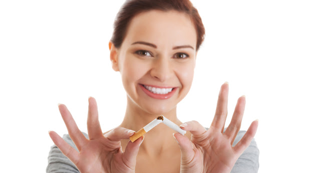 Picture of Women and Broken of Cigarette