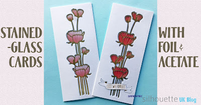 Foil and Acetate Poppy Card by Janet Packer (Crafting Quine). Cutting file details by Hero Arts at http://craftingquine.blogspot.co.uk