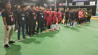 Resmi Dibuka Wakapolres Wajo,Turnamen Futsal Kapolsek Tanasitolo Cup 2022 di Gor Outdoor Pajalele