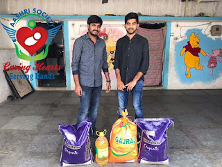 aashri-society-grocery-donation-with-saideep-in-orphan-home