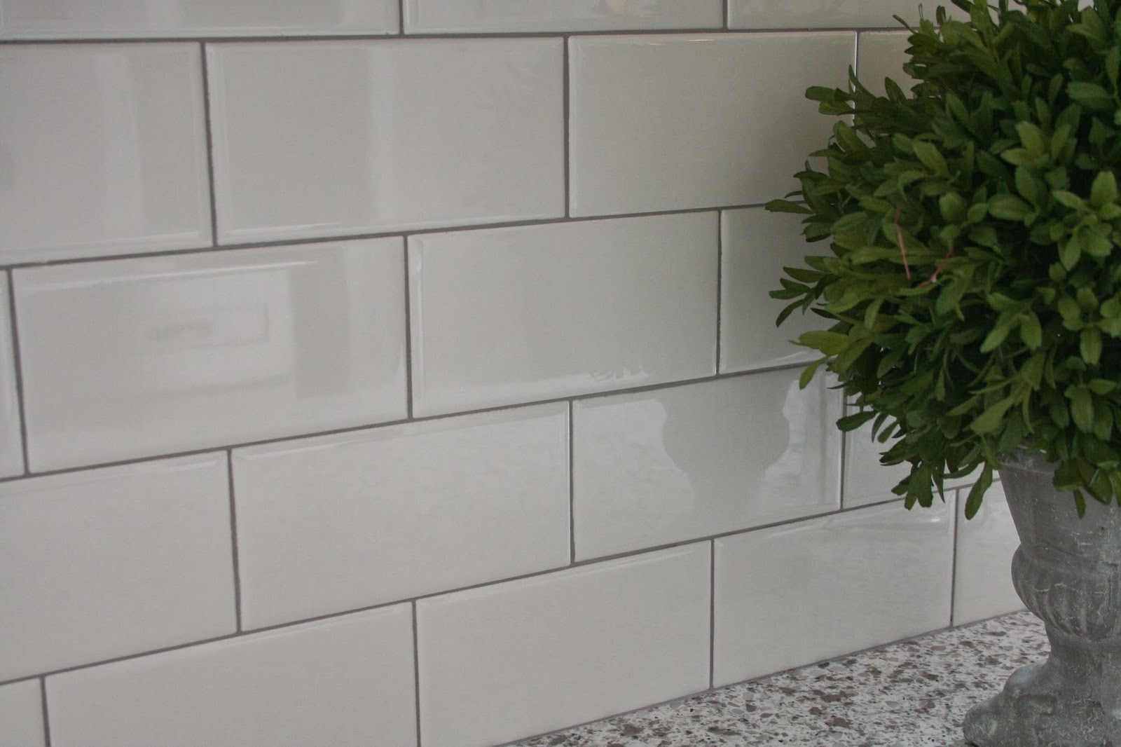 Delorean Gray grout with white subway tile | White subway tile kitchen, White subway tile, White ...