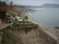 Vista do litoral de Lima