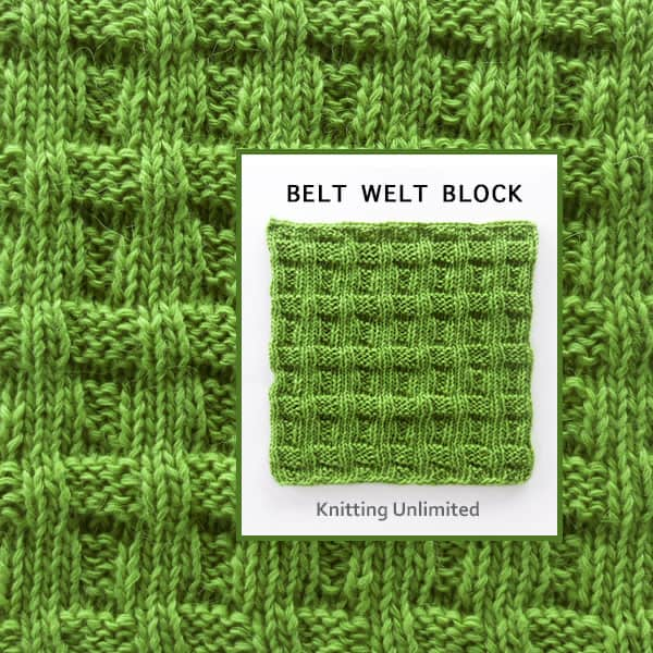 Belt welt Knit Purl Pattern