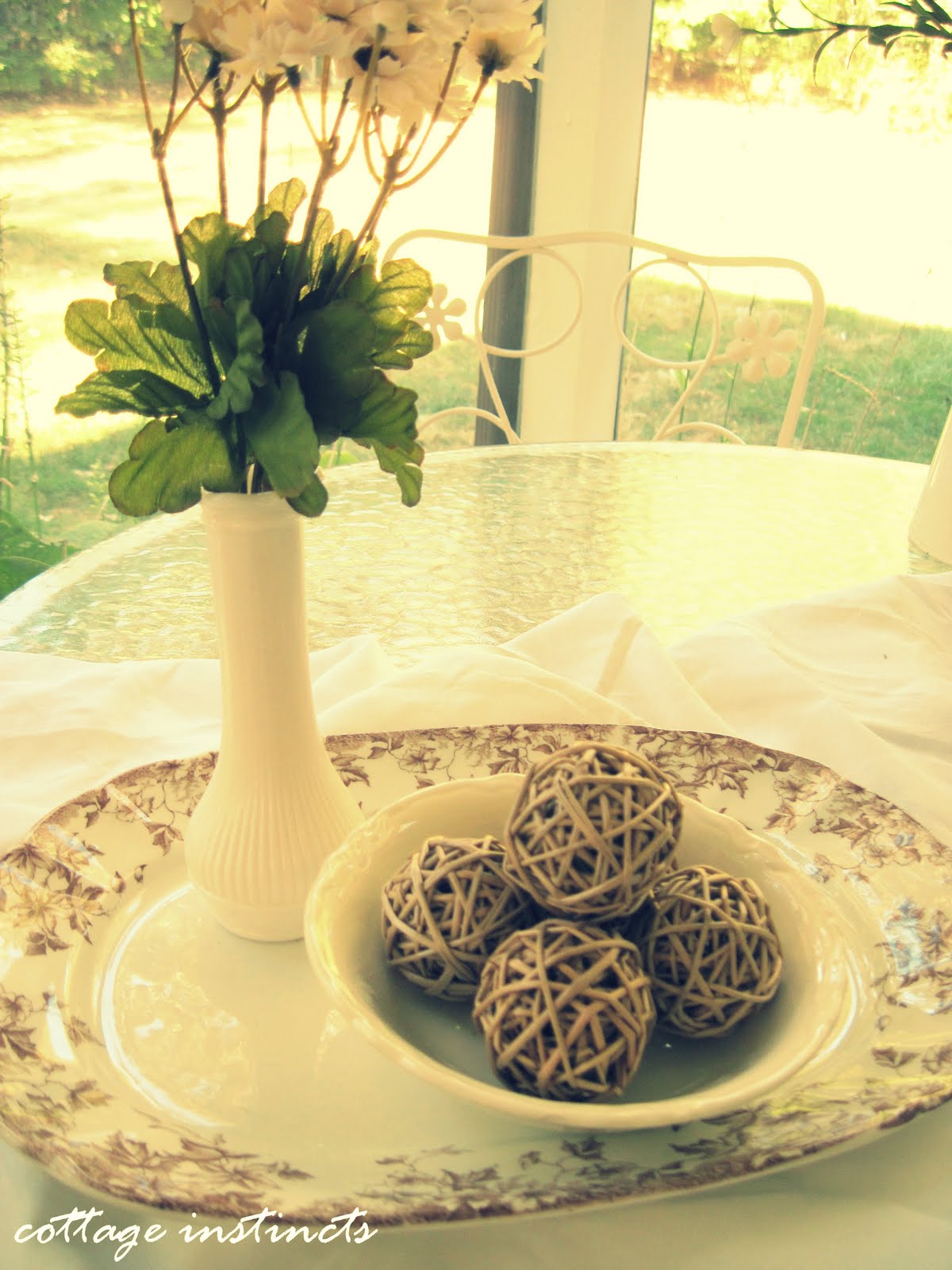 burlap table runner