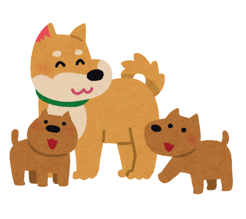 犬の家族のイラスト かわいいフリー素材集 いらすとや