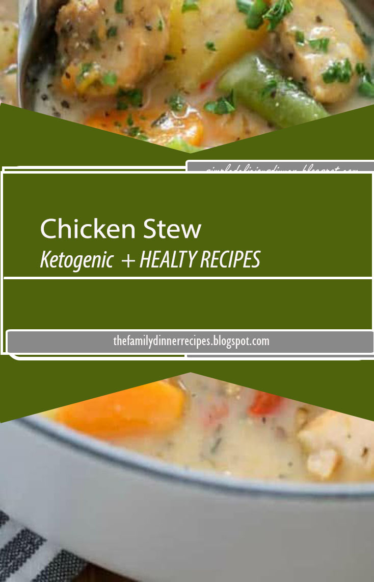 Chicken Stew is a belly warming meal and perfect to serve when the weather is cooler! Juicy chicken, potatoes and sweet potatoes, onions and carrots are simmered in a rich seasoned chicken broth until tender. #spendwithpennies #chickenstew #easyrecipe #withchicken #chickenthighs #freezerfriendly #makeahead