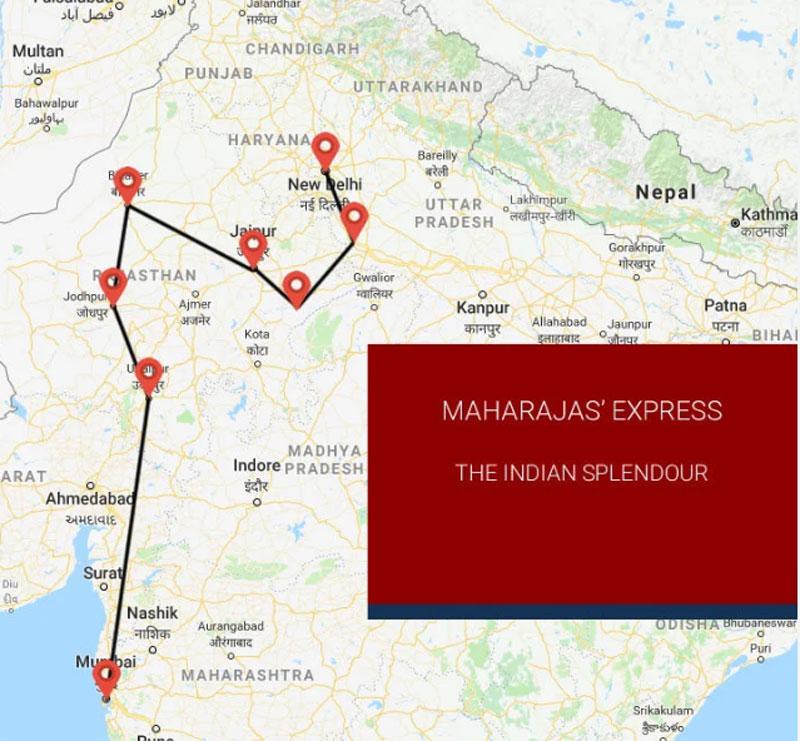 Maharaja Express Train Route