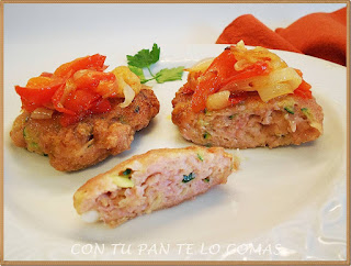 Hamburguesas de pollo y calabacin