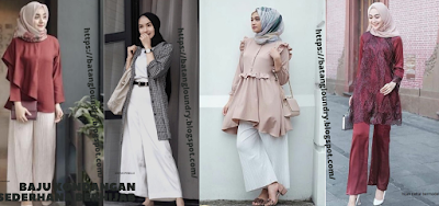 baju kondangan simple hijab celana