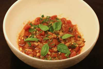 eggplant and tomato salad