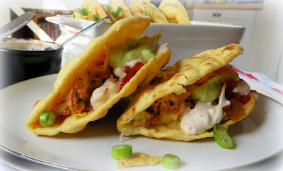 Chipotle Lime Chicken Flatbread Tacos