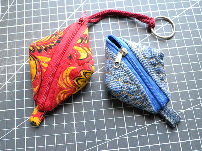 Triangle Zipper Coin Purse Tutorial