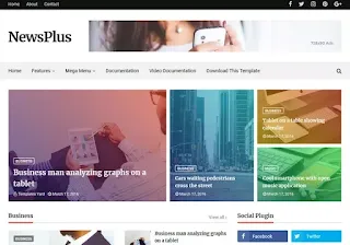 NewsPlus Blogger Mobile Friendly Template