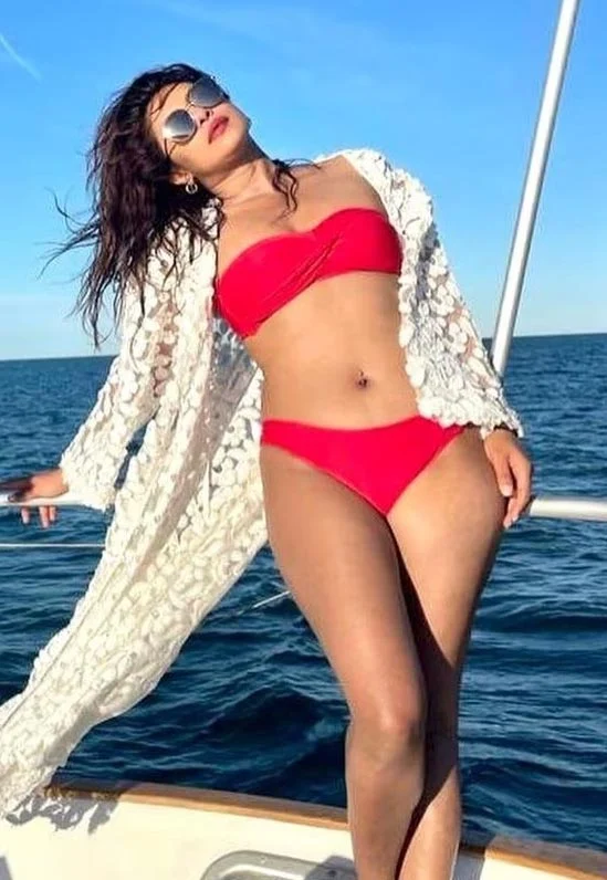 priyanka chopra red bikini miss world