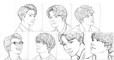 Desenhos do BTS para colorir