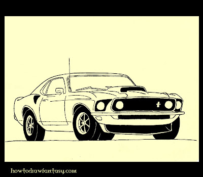 Muscle Car Art Drawings