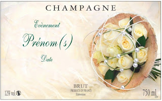 Étiquettes de champagne personnalisées: nouveaux modèles mariage