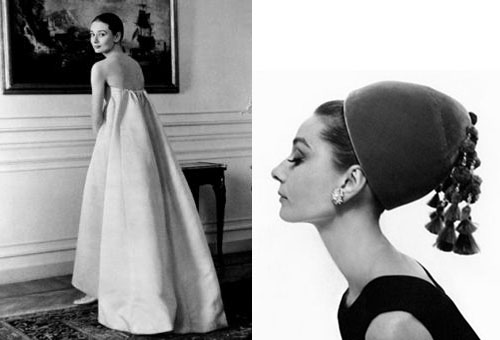 Audrey Hepburn in Givenchy Right domed jade hat Givenchy 1964