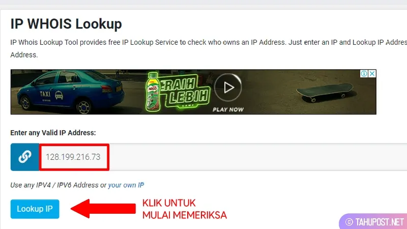 IP Whois Lookup - Cara Mengetahui Web Hosting Sebuah Website