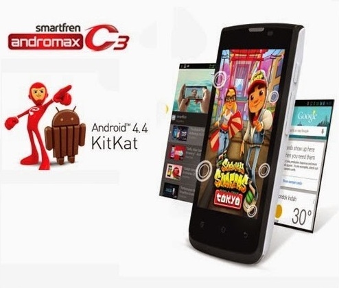 Harga HP Smartfren Andromax C3 tahun Ini Lengkap Dengan Spesifikasi Harga Rp. 500 Ribuan Android Kitkat